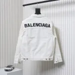 Balenciaga Classic Back Lettering Denim Jacket