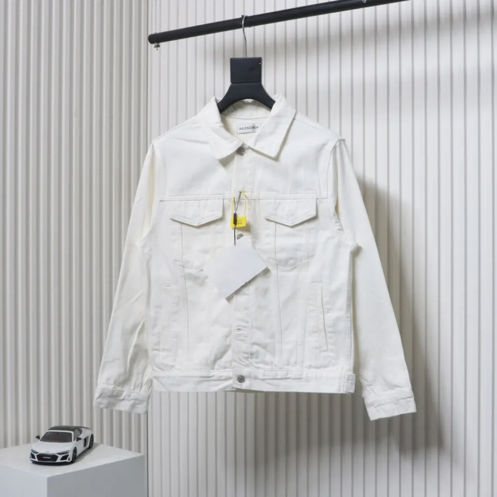 Balenciaga Classic Back Lettering Denim Jacket