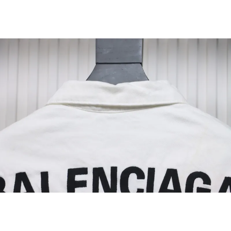 Balenciaga Classic Back Lettering Denim Jacket