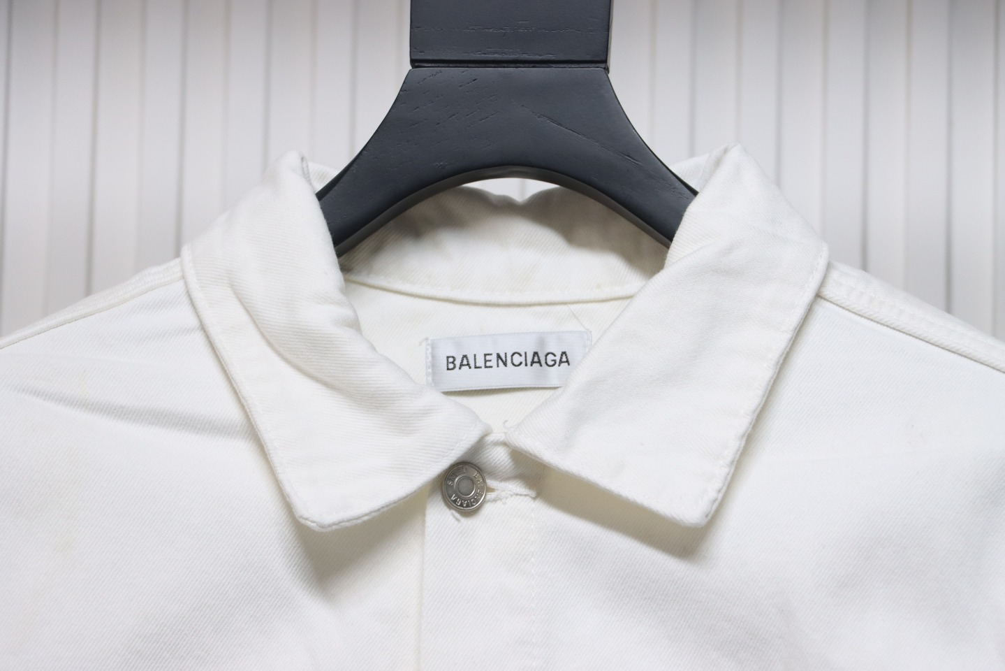 Balenciaga Classic Back Lettering Denim Jacket