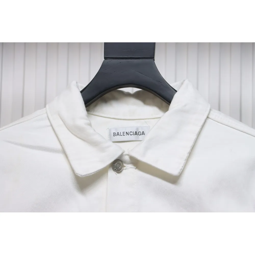 Balenciaga Classic Back Lettering Denim Jacket
