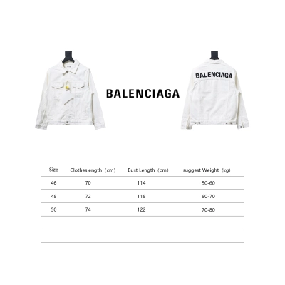 Balenciaga Classic Back Lettering Denim Jacket 02