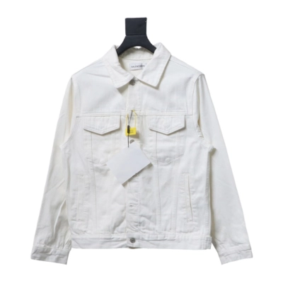 Balenciaga Classic Back Lettering Denim Jacket 01