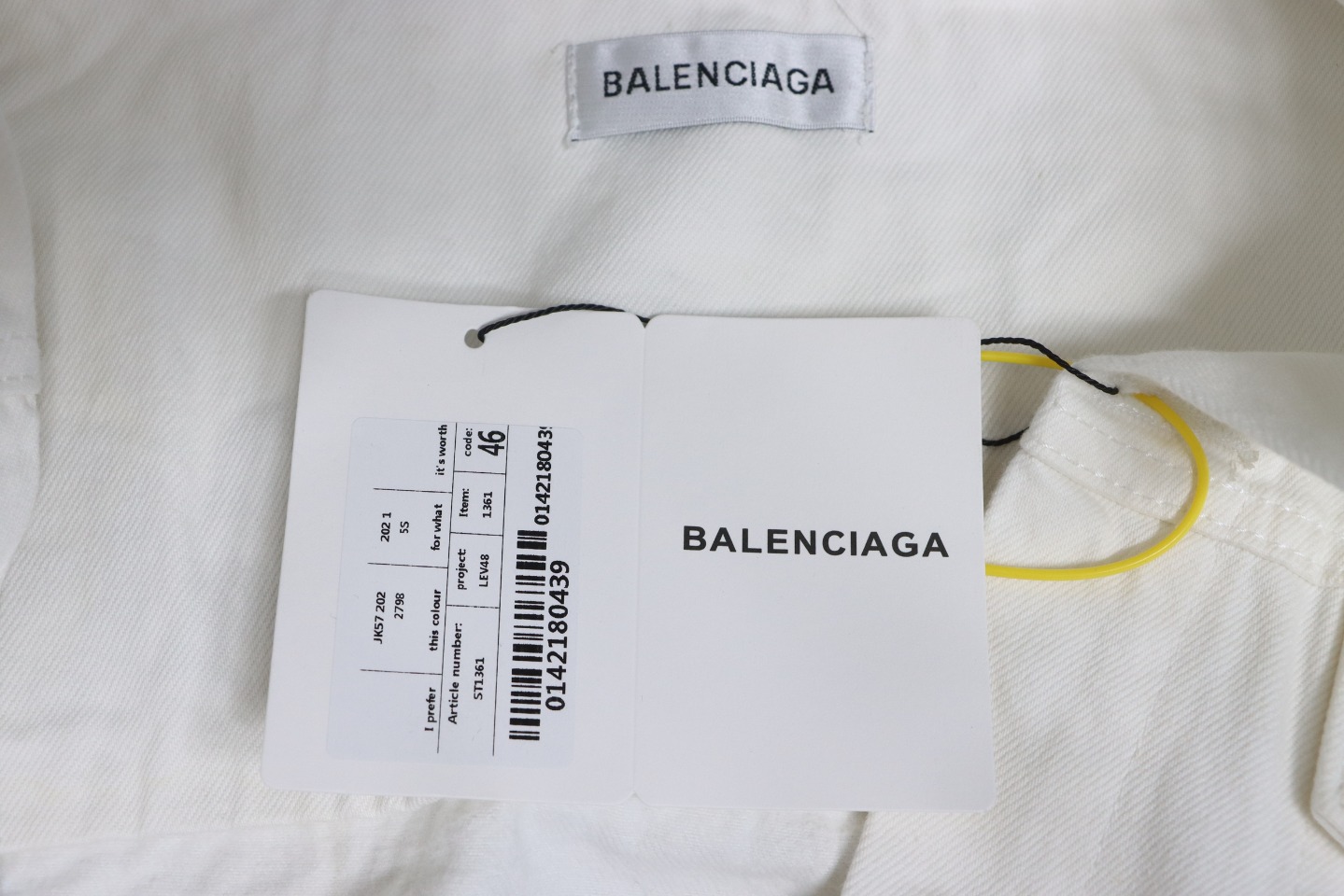 Balenciaga Classic Back Lettering Denim Jacket