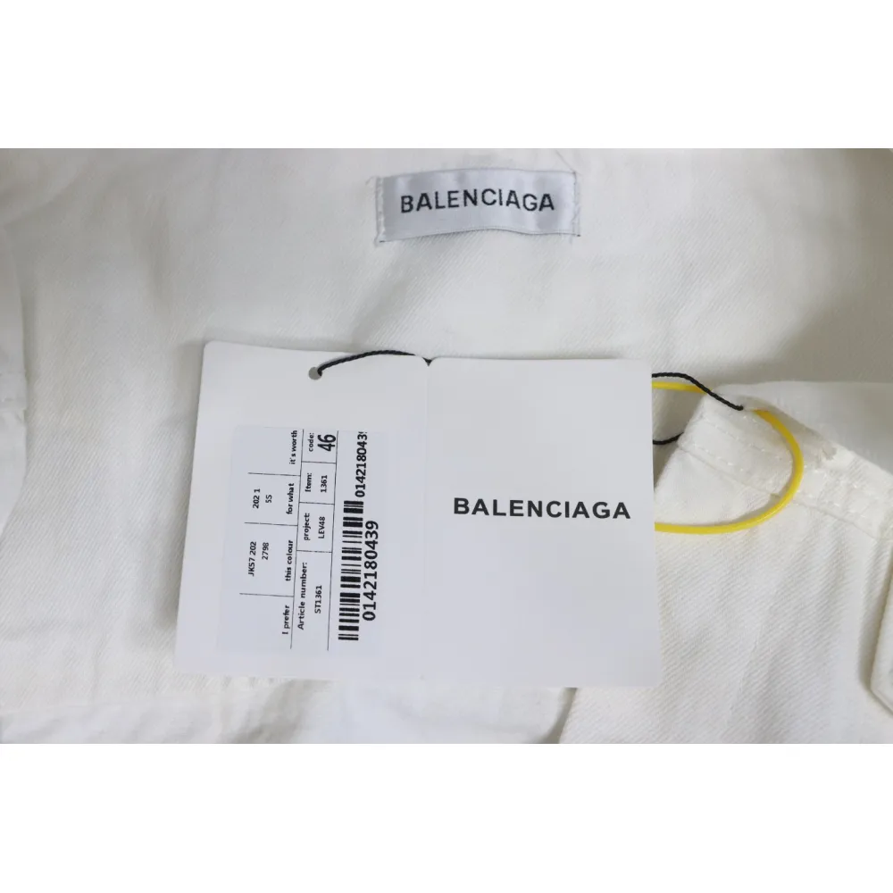 Balenciaga Classic Back Lettering Denim Jacket