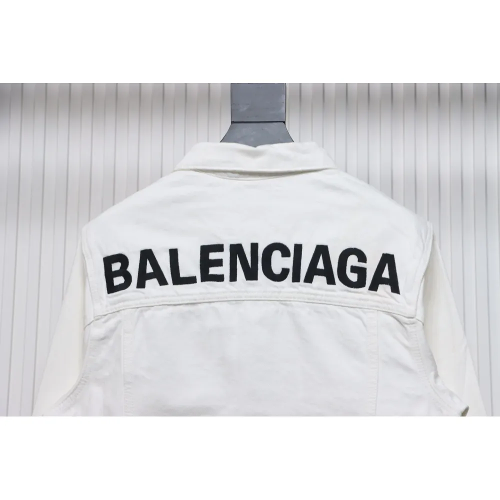 Balenciaga Classic Back Lettering Denim Jacket