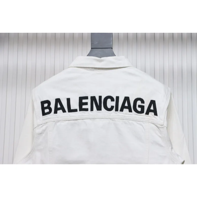 Balenciaga Classic Back Lettering Denim Jacket