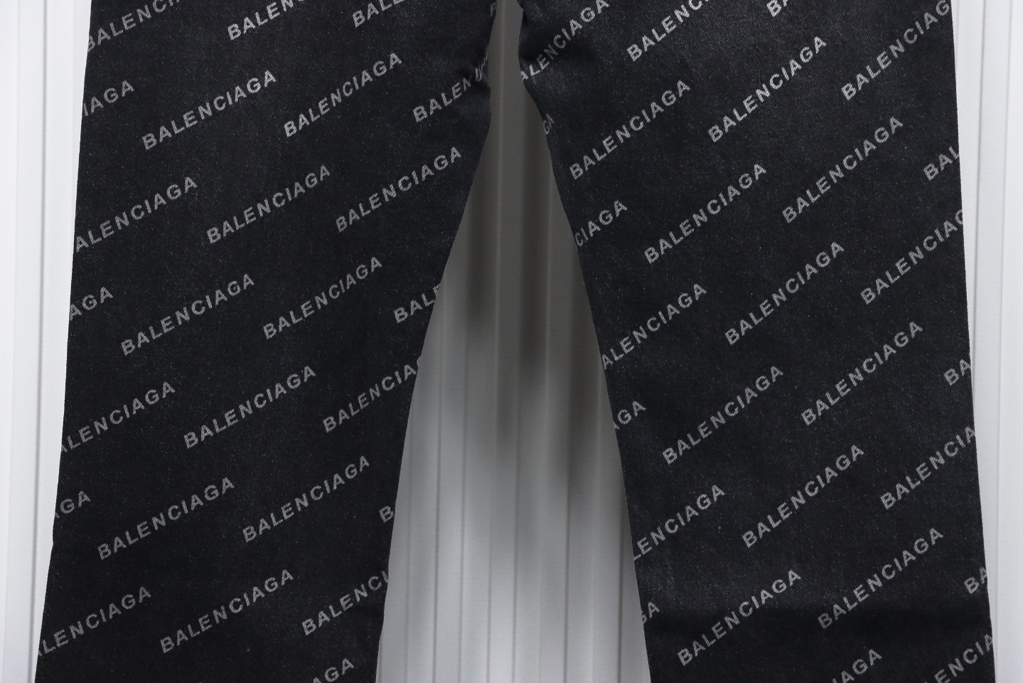 Balenciaga Classic Barrage Print Denim Pants Black