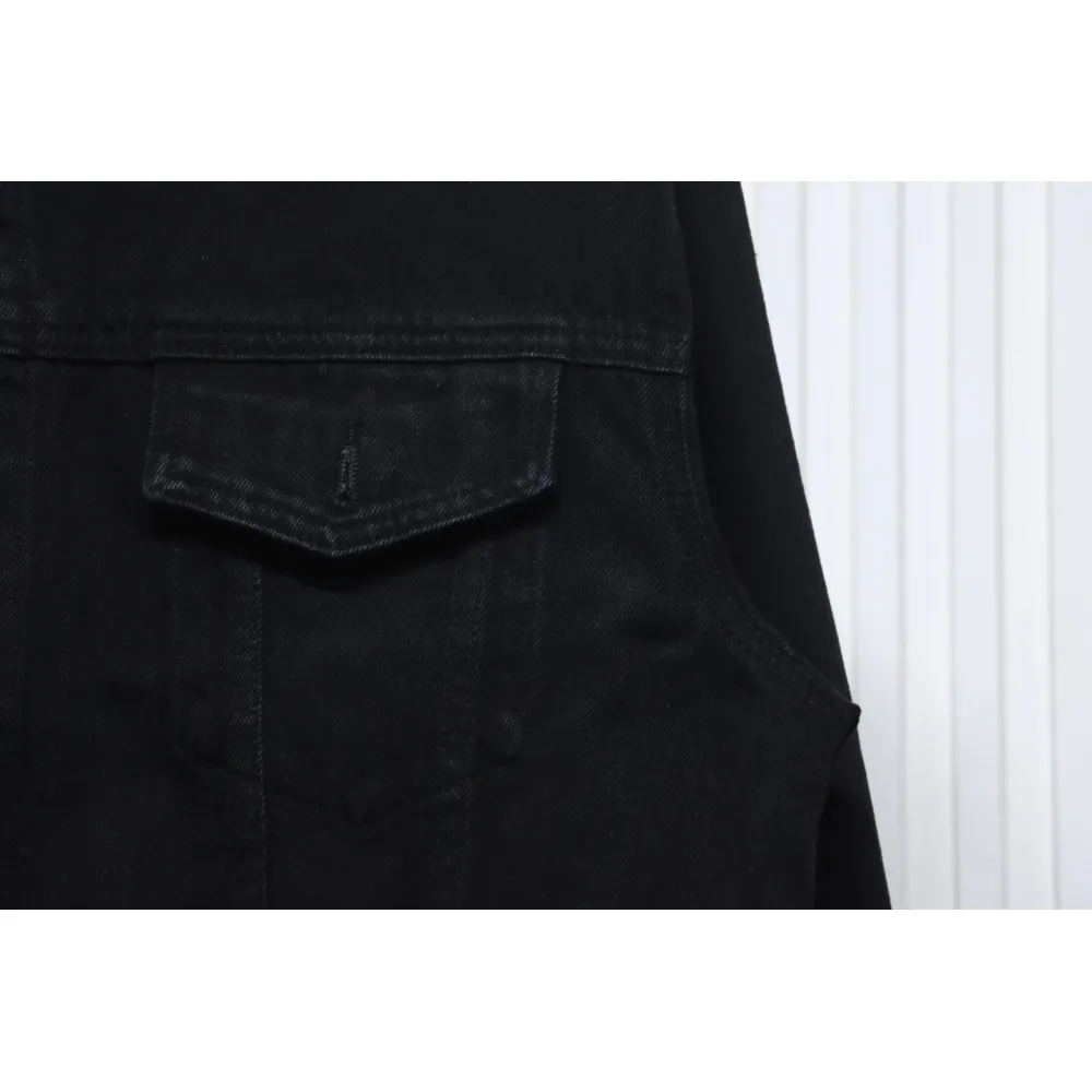 Balenciaga Classic Embroidered Cola Denim Jacket