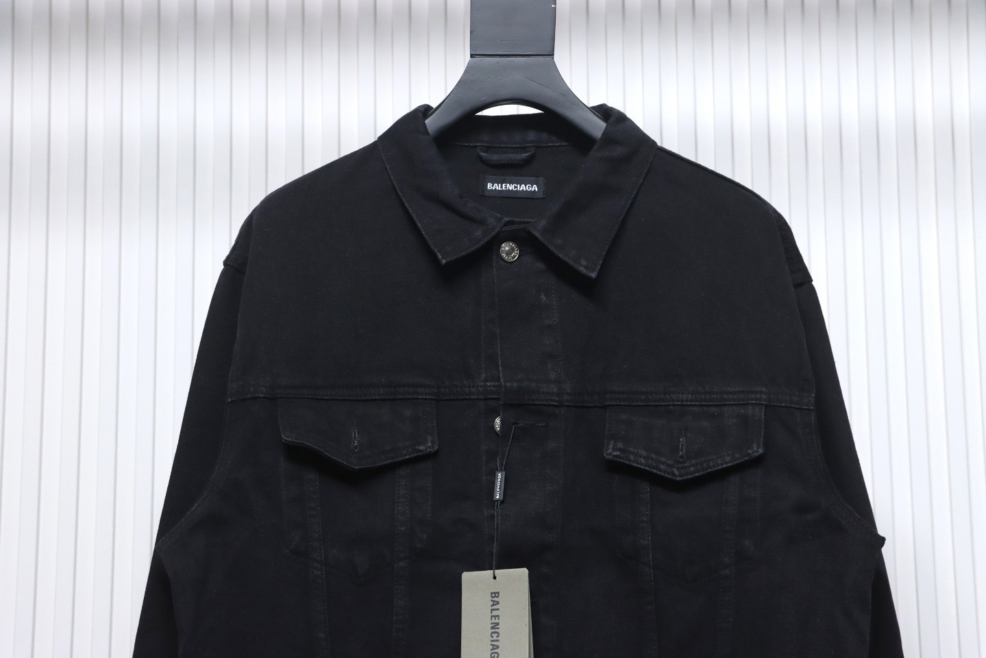 Balenciaga Classic Embroidered Cola Denim Jacket