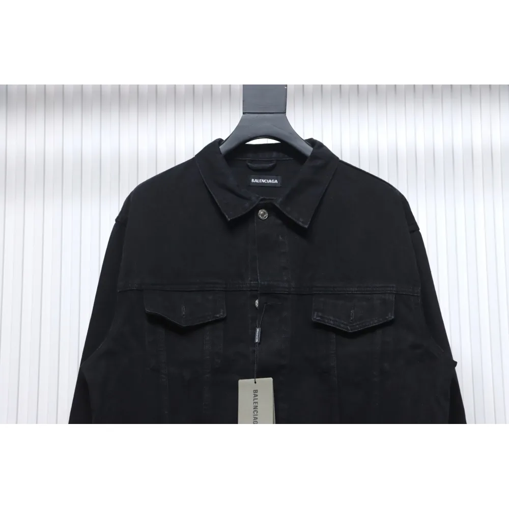 Balenciaga Classic Embroidered Cola Denim Jacket