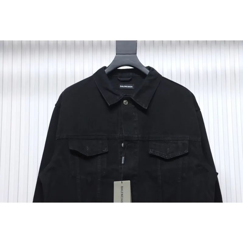 Balenciaga Classic Embroidered Cola Denim Jacket
