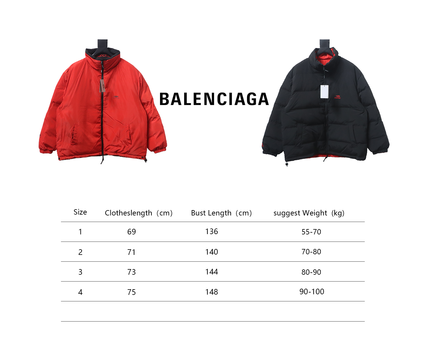 Balenciaga Cocoon Reversible Wide Turtleback Down Jacket