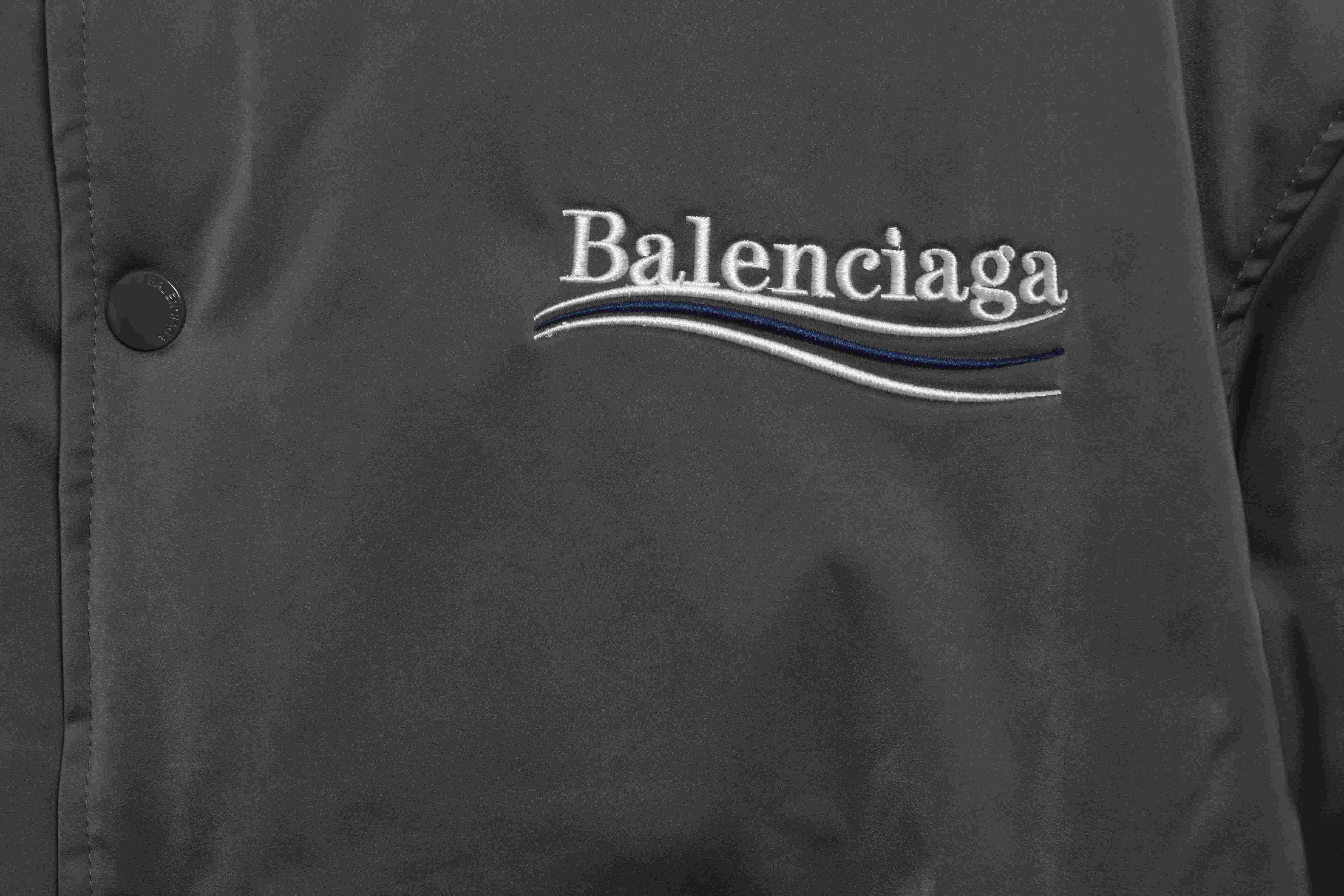 Balenciaga Coke Embroidered Cotton Coat