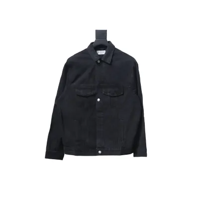 Balenciaga Coke Embroidery And Laminated Letters Denim Jacket For Men and Women 01