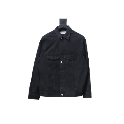 Balenciaga Coke Embroidery And Laminated Letters Denim Jacket For Men and Women 01