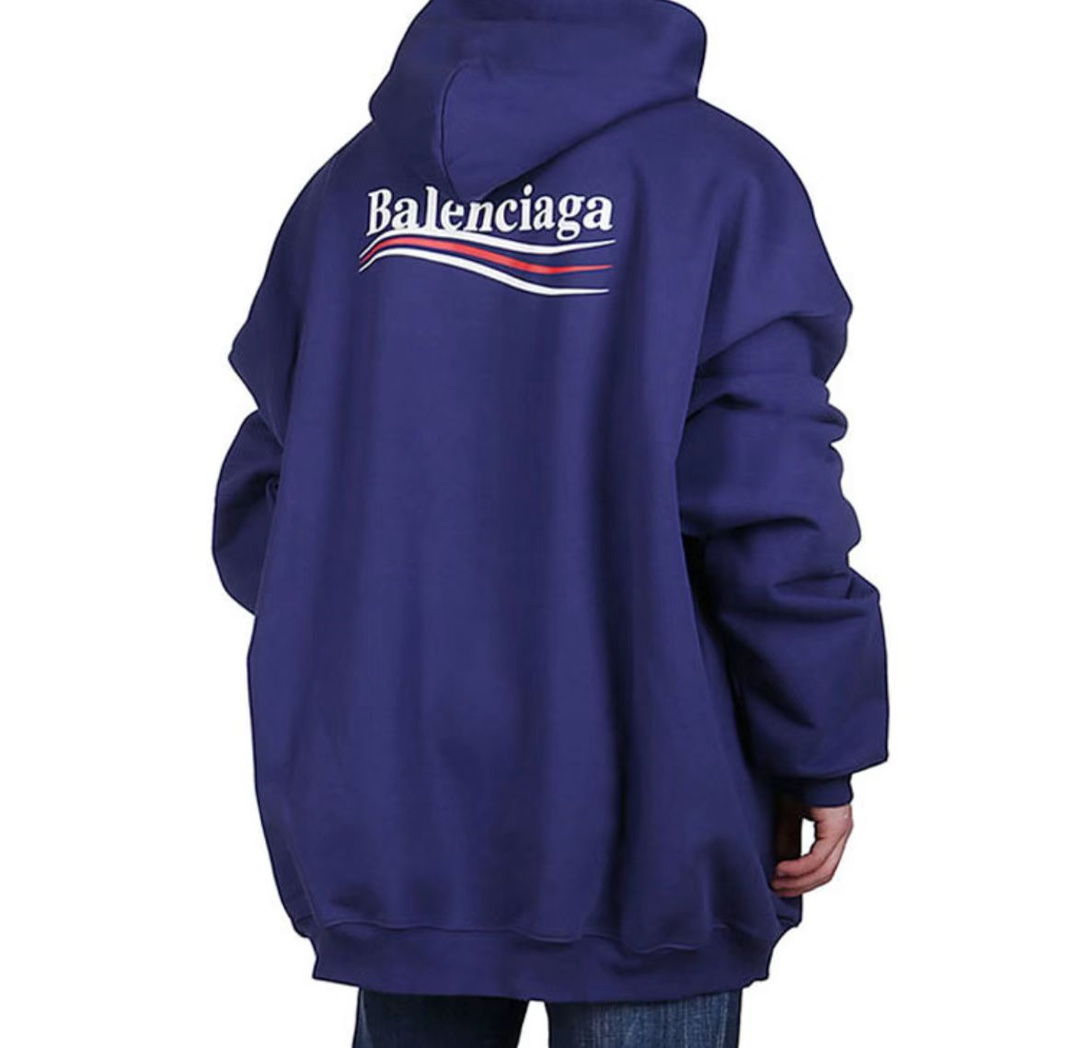 Balenciaga Coke Print Hoodie Dark Blue (Special Offer)