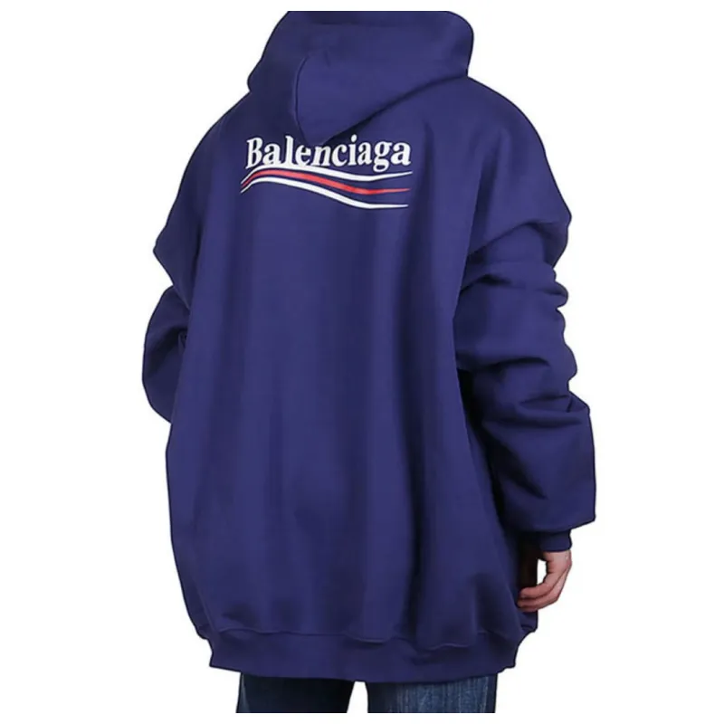 Balenciaga Coke Print Hoodie Dark Blue (Special Offer)