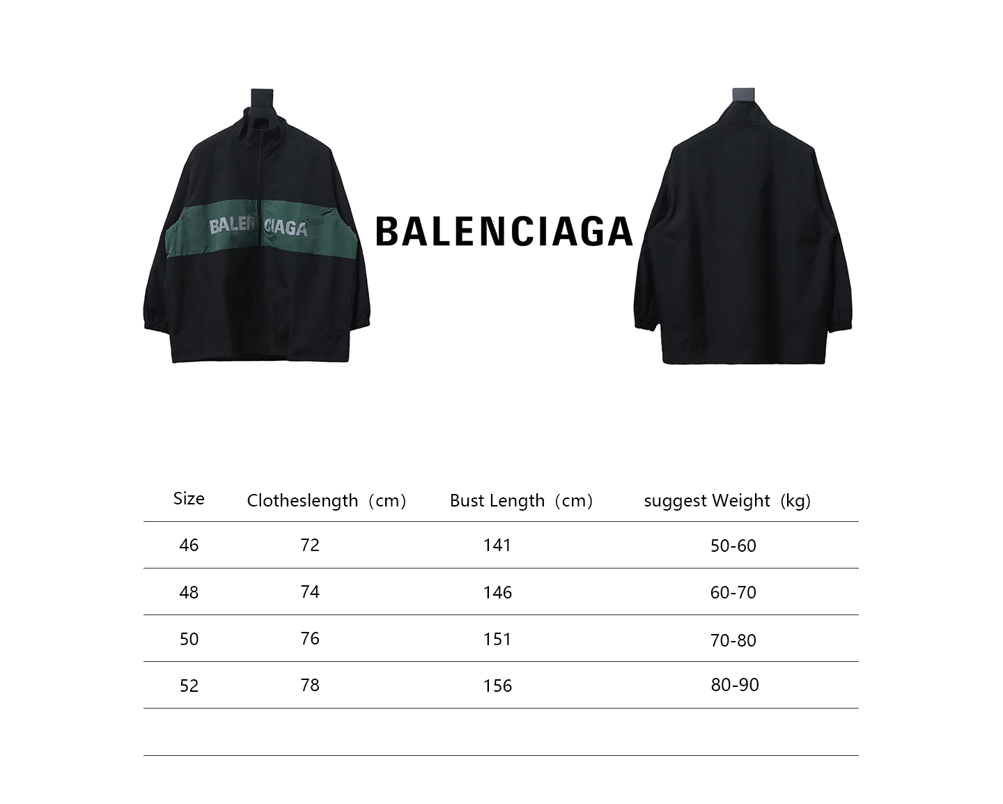 Balenciaga Color-Blocked Jacket Black