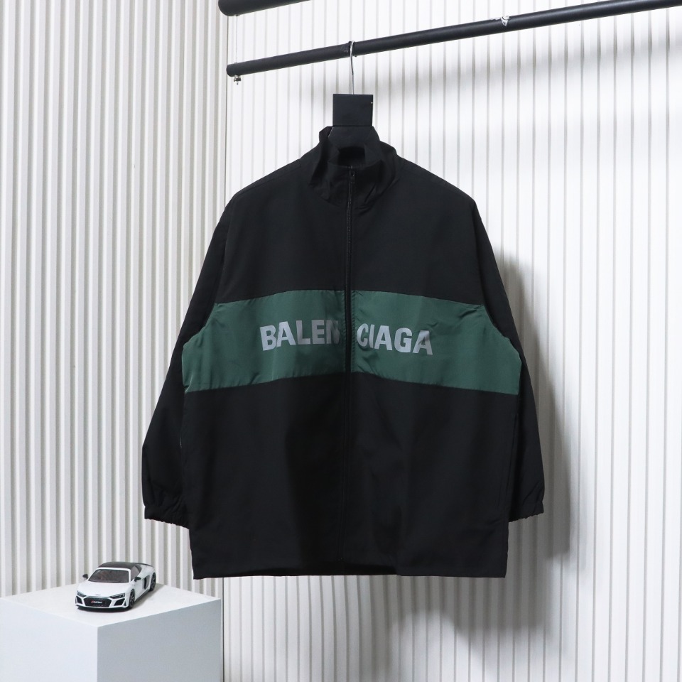 Balenciaga Color-Blocked Jacket Black