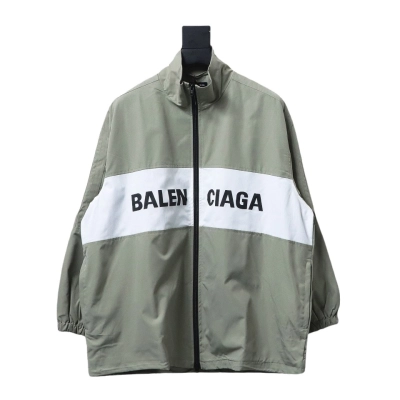 Balenciaga Color-Blocked Jacket green 01