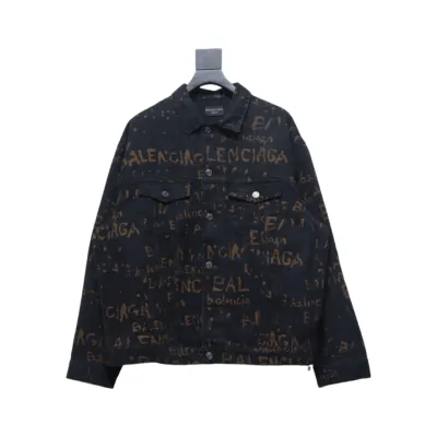 Balenciaga Color Printed Washed Suit Jacket 01