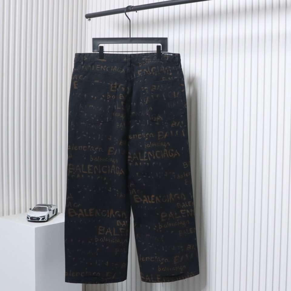 Balenciaga Color Printed Washed Trousers