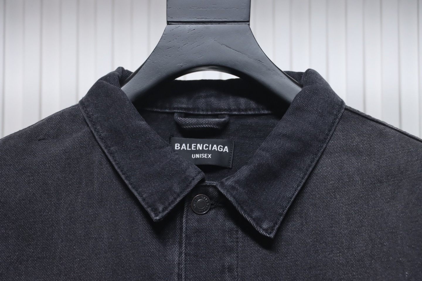 Balenciaga Crown Hot Diamond Couple Denim Jacket Black