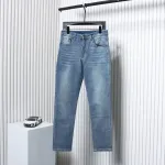Balenciaga Danmu Back Waist Logo Collection Print Stretch Slim Jeans