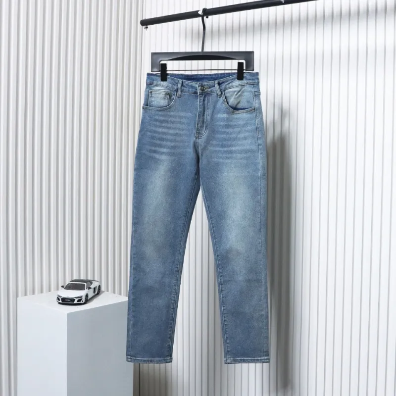 Balenciaga Danmu Back Waist Logo Collection Print Stretch Slim Jeans