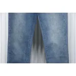 Balenciaga Danmu Back Waist Logo Collection Print Stretch Slim Jeans