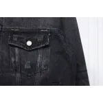 Balenciaga Distressed Ripped Lightning Denim Jacket