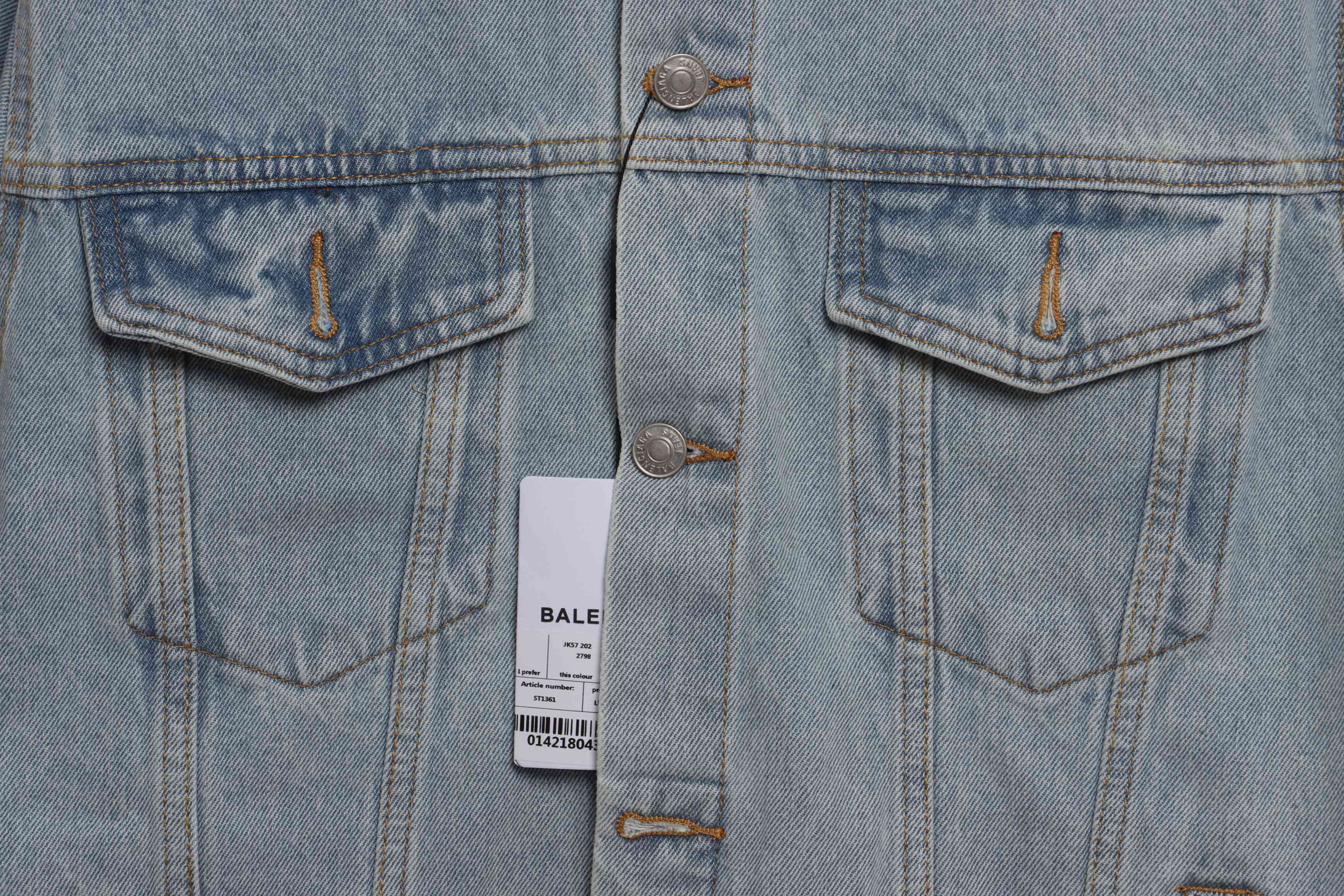 Balenciaga Double B Graffiti Luminous Denim Jacket