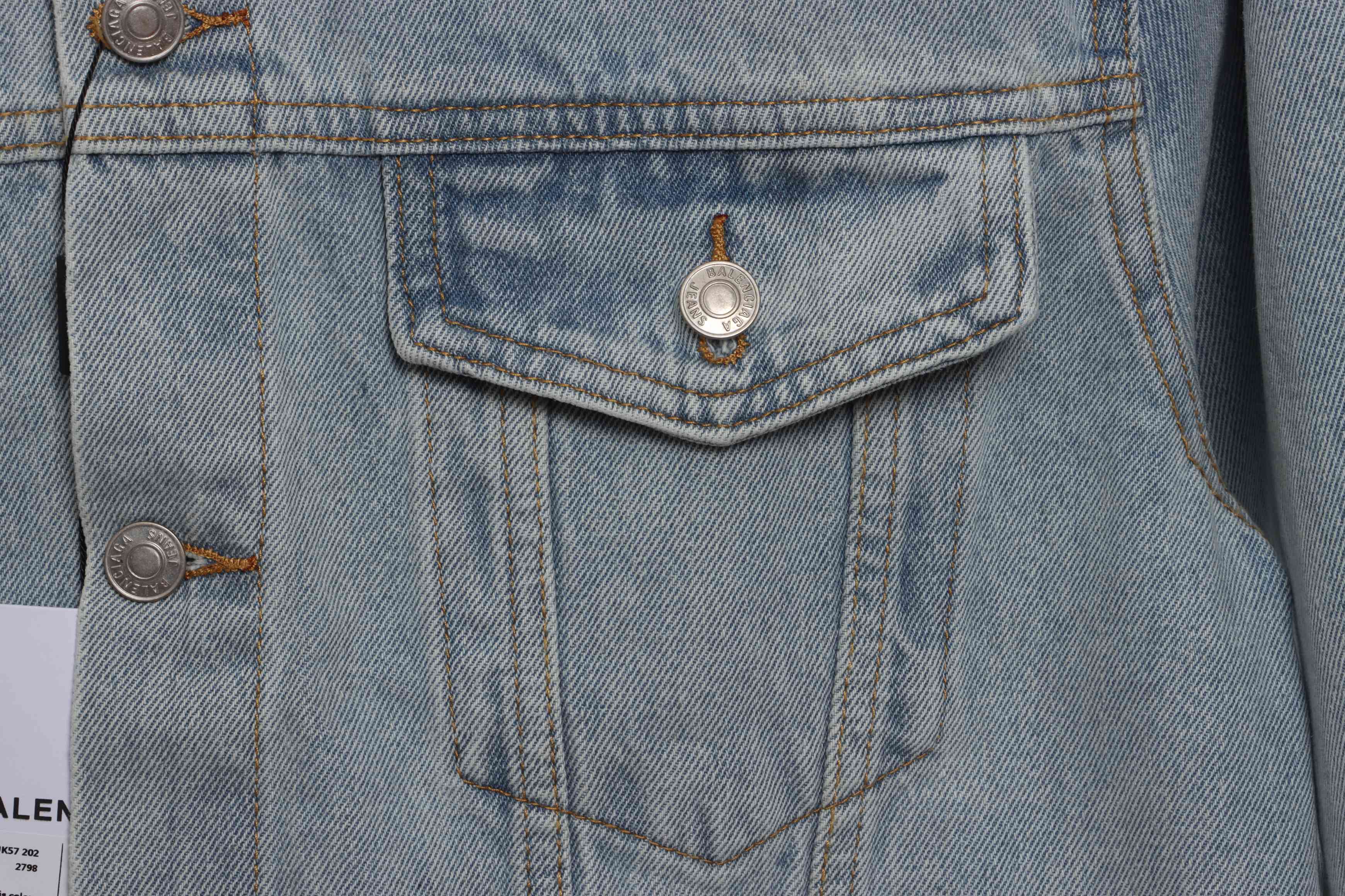 Balenciaga Double B Graffiti Luminous Denim Jacket