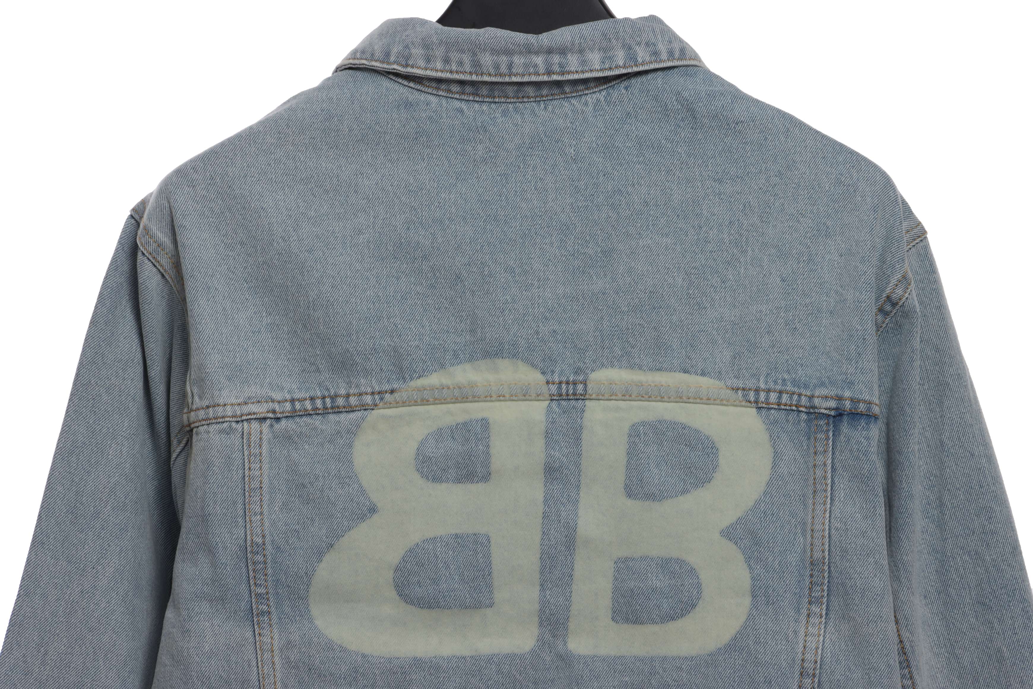 Balenciaga Double B Graffiti Luminous Denim Jacket
