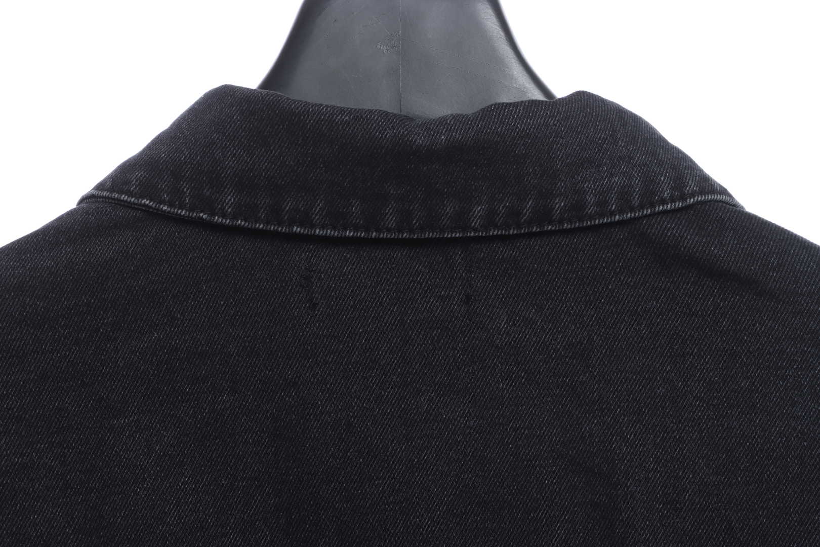 Balenciaga Double B Graffiti Washed Denim Jacket Black