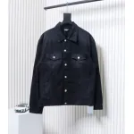 Balenciaga Double B Print On Back Denim Jacket