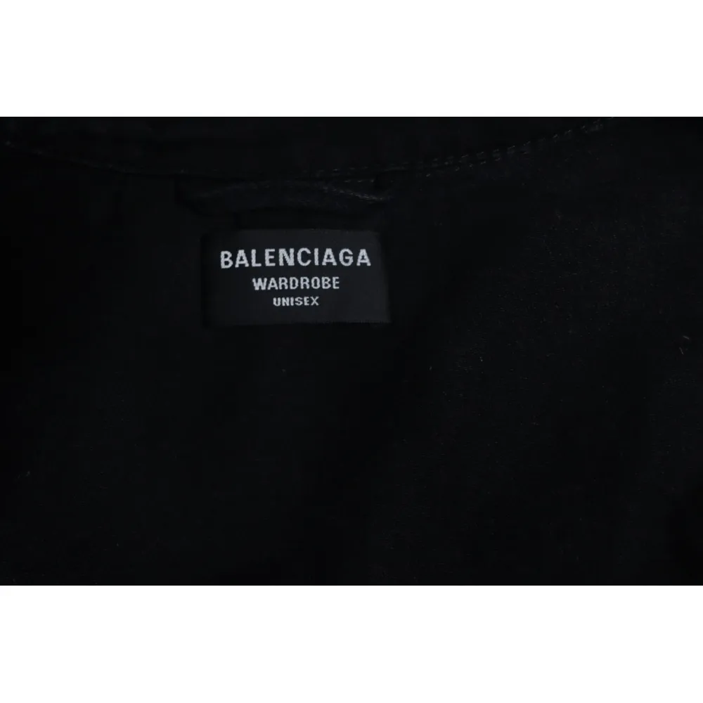 Balenciaga Double B Print On Back Denim Jacket