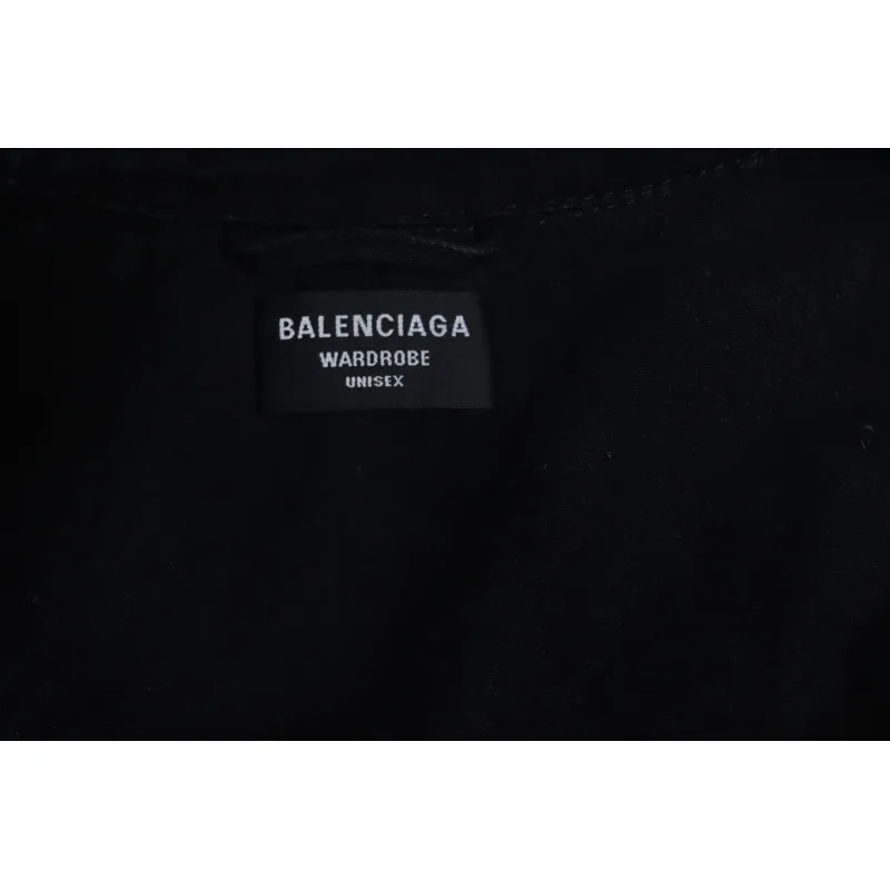 Balenciaga Double B Print On Back Denim Jacket