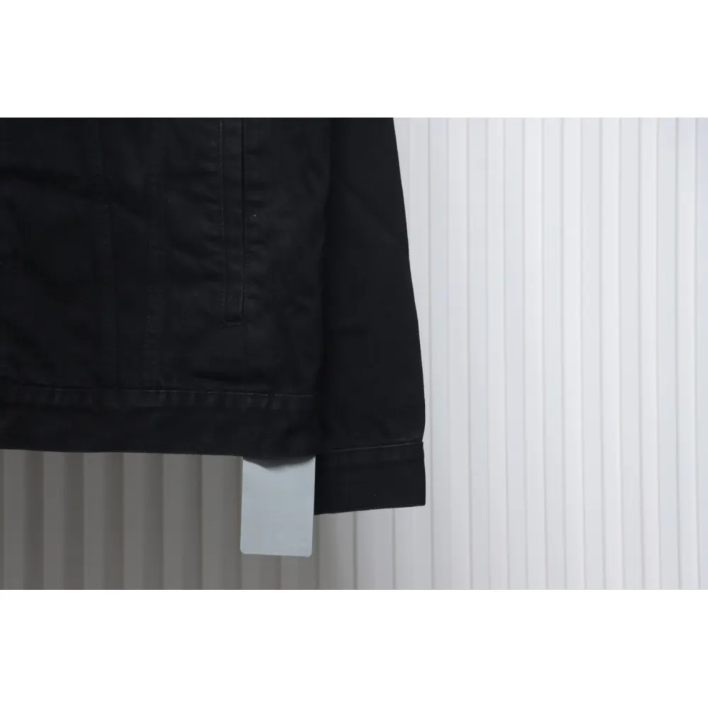 Balenciaga Double B Print On Back Denim Jacket