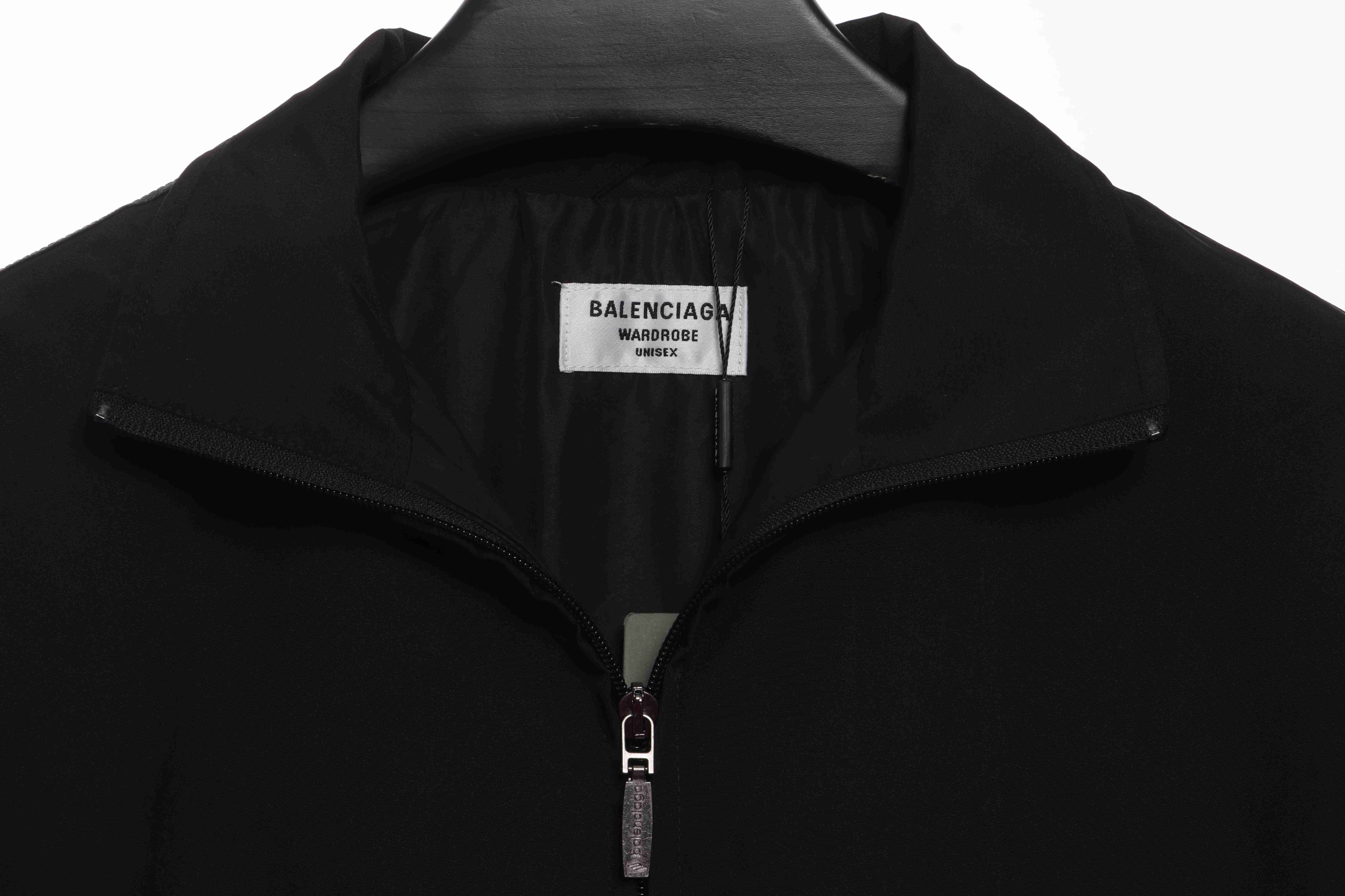Balenciaga Double Hook Embroidered Logo Zip-Up Jacket