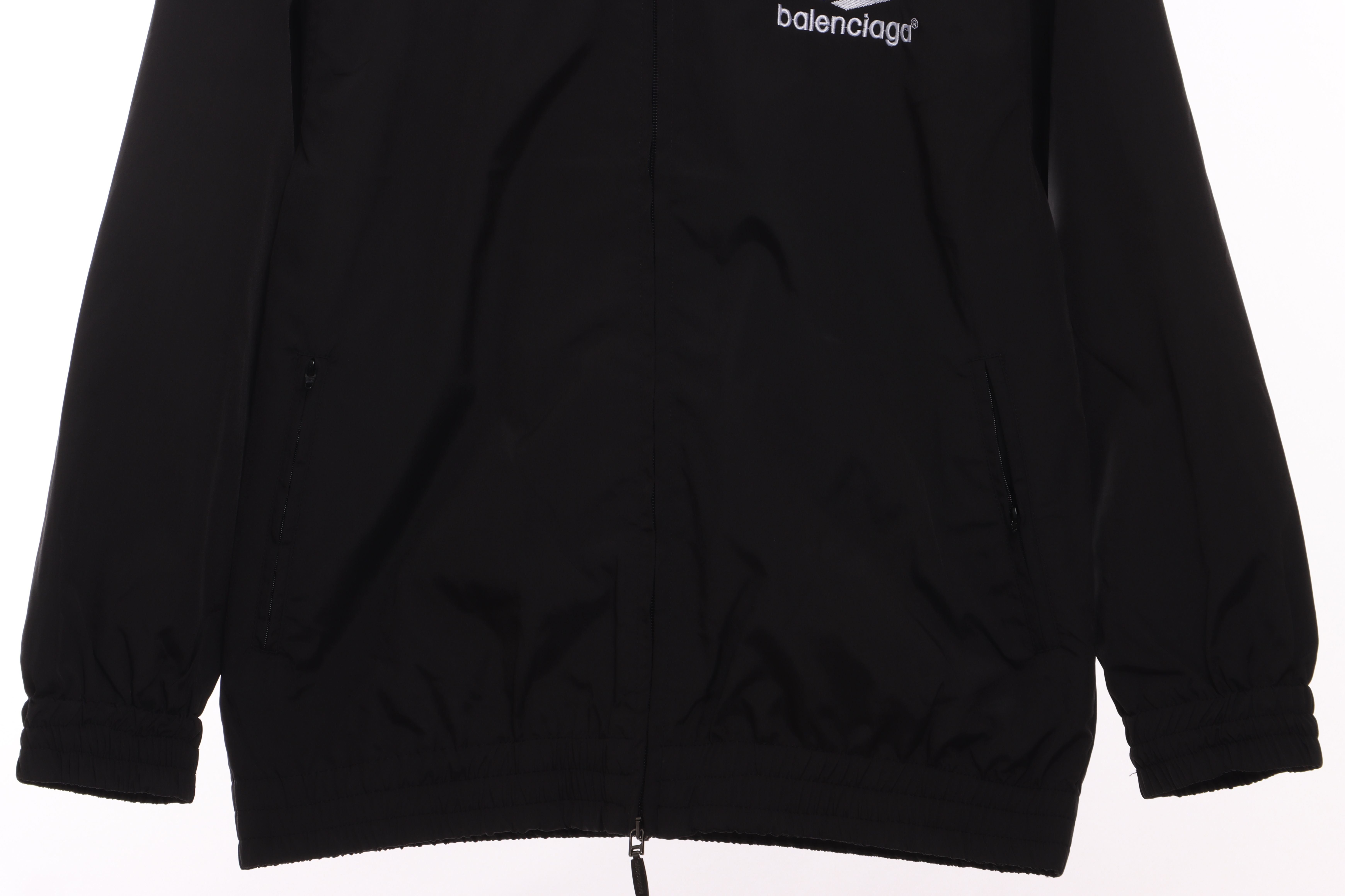 Balenciaga Double Hook Embroidered Logo Zip-Up Jacket