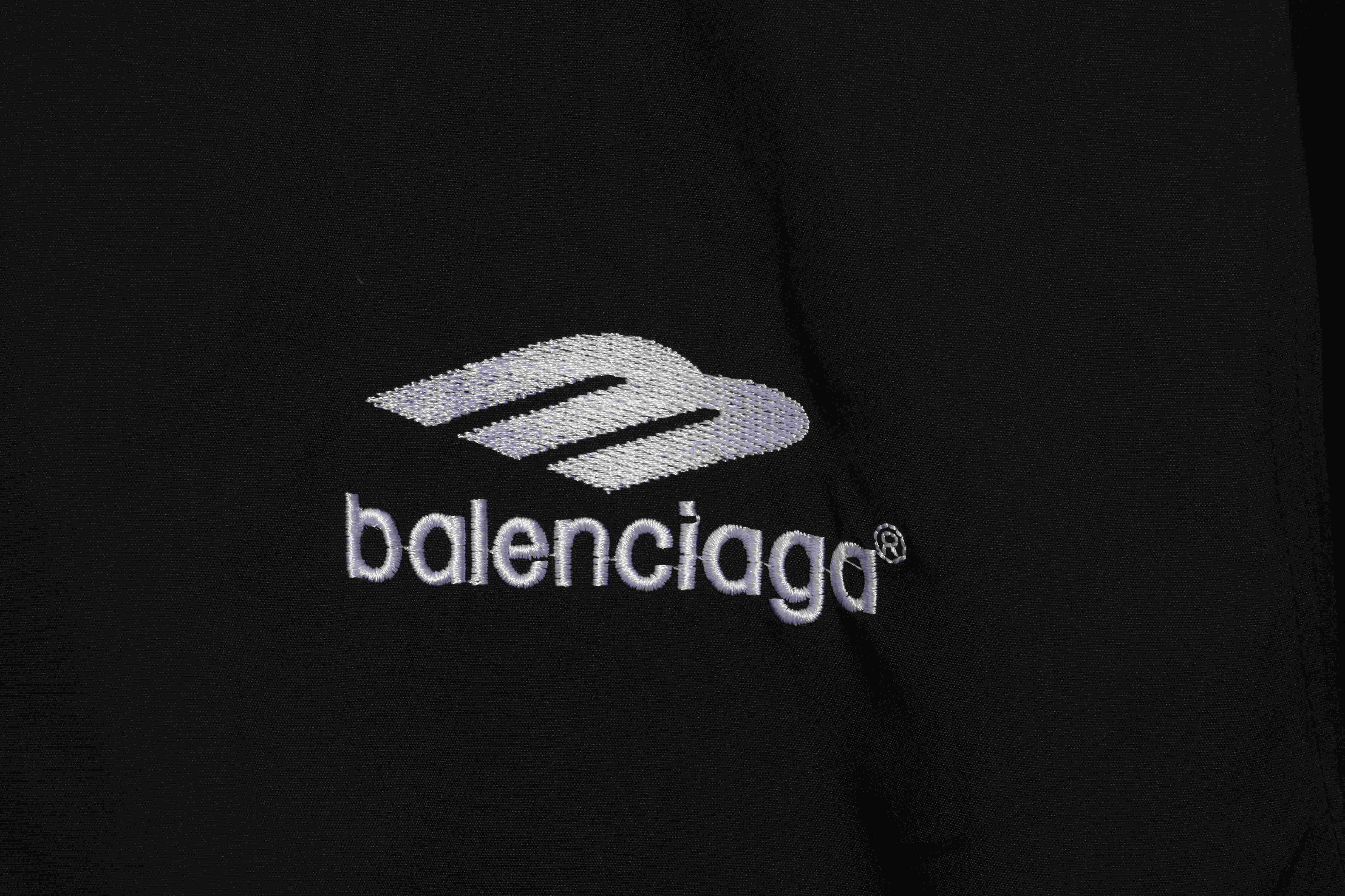 Balenciaga Double Hook Embroidered Logo Zip-Up Jacket