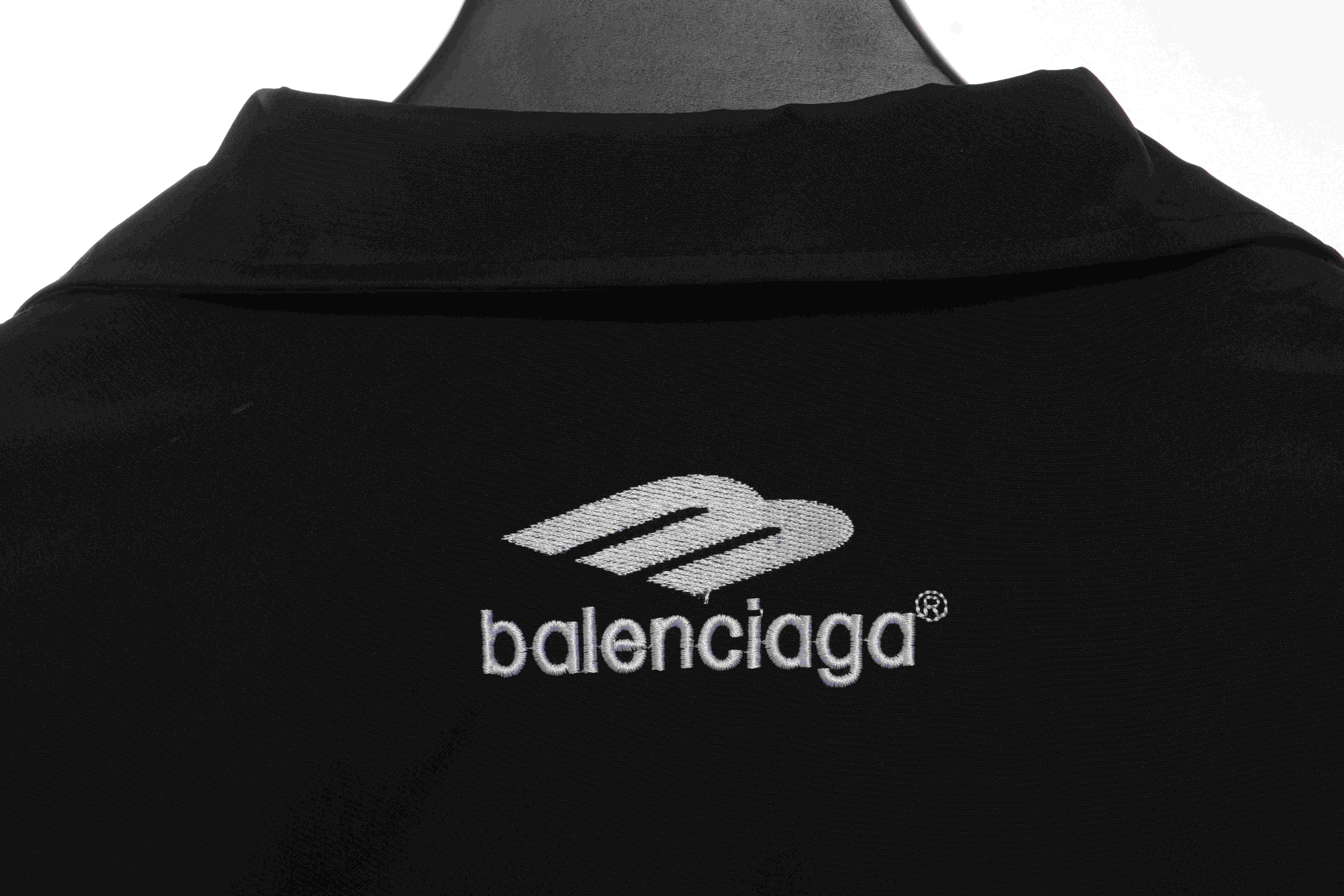 Balenciaga Double Hook Embroidered Logo Zip-Up Jacket