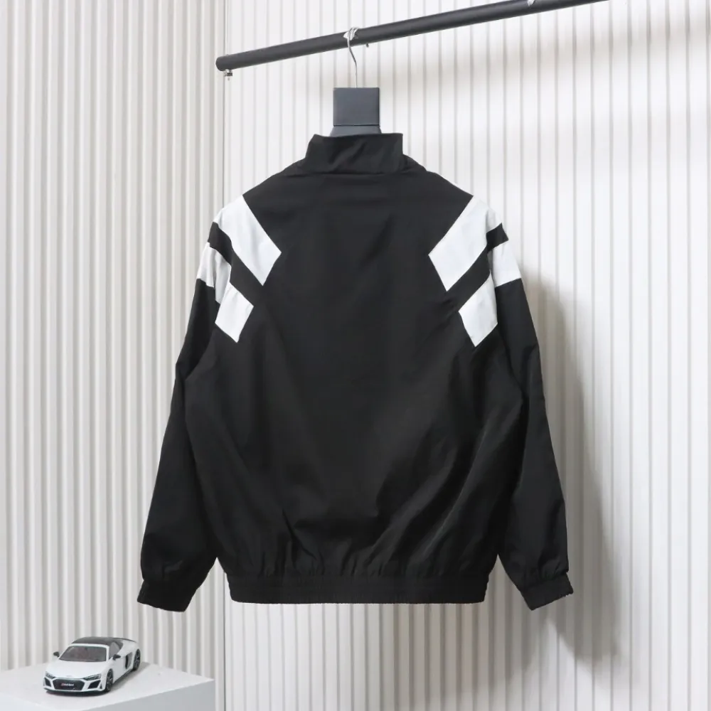 Balenciaga Fire Double Hook Embroidery Color Block Suit Jacket