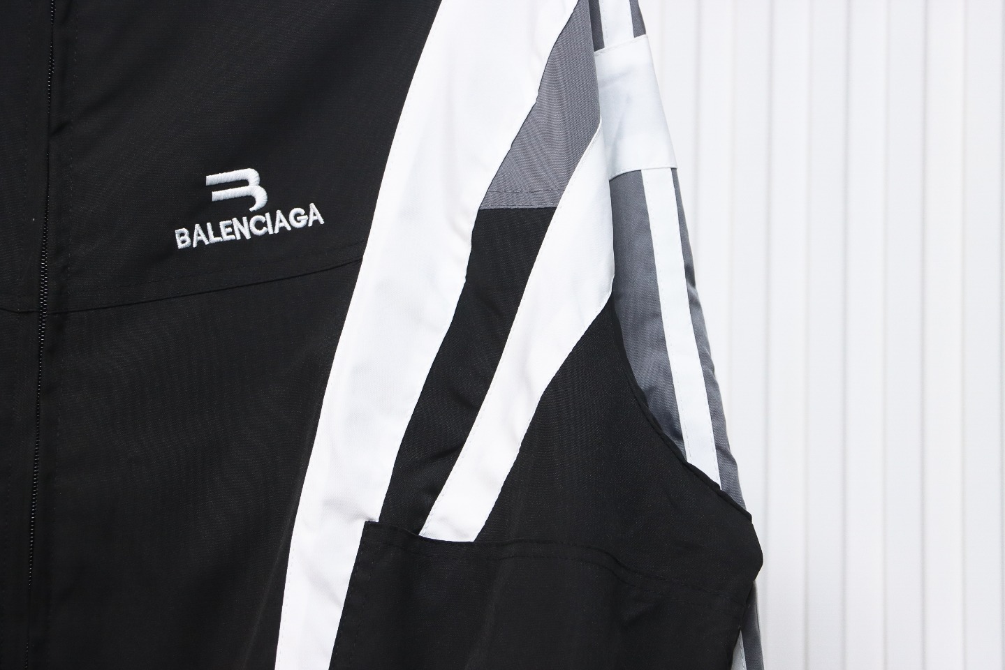 Balenciaga Fire Double Hook Embroidery Color Block Suit Jacket