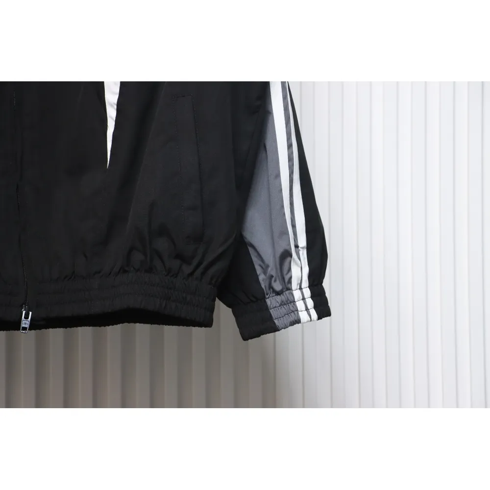 Balenciaga Fire Double Hook Embroidery Color Block Suit Jacket