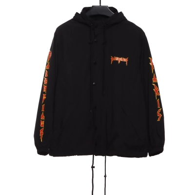 Balenciaga Flame Arms Letter Jacket 01