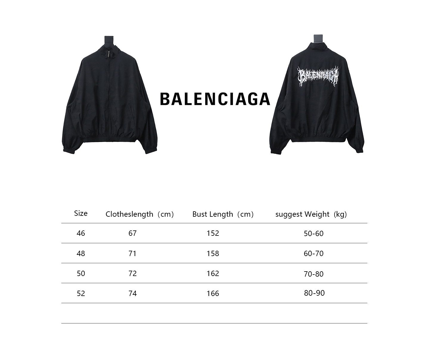 Balenciaga Flame Totem Heavy Industry Embroidery Jacket Black