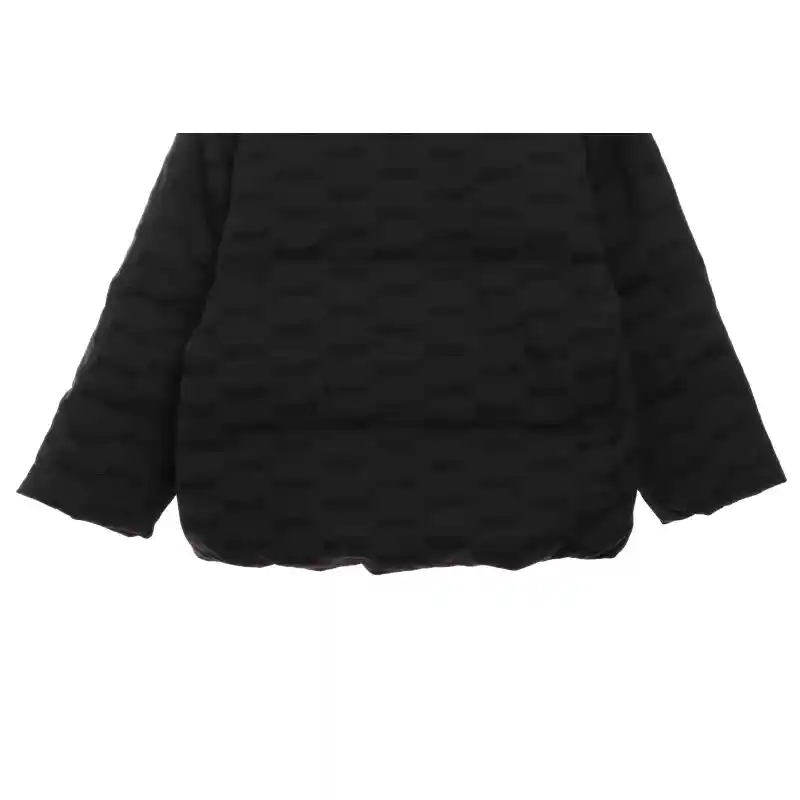 Balenciaga Full-Print Button Jacquard Down Jacket Black